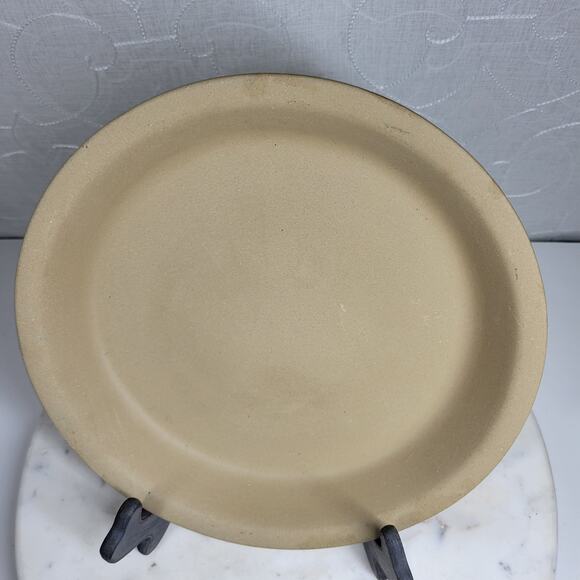 VTG Pampered Chef Stoneware Pie Plate 10" Cream Round Deep Baking Dish 1996 - Picture 10 of 11